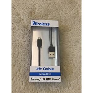 Just Wireless 4ft TPU Micro USB to USB-A Cable - Black